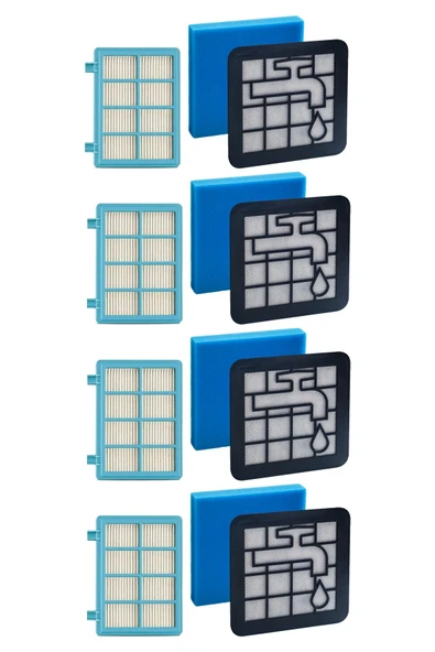 Philips FC 9330 / 9331 / 9332 / 9334 Uyumlu 4'lü Süpürge Hepa Filtre Takımı 12'li Set ürün görseli