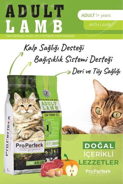 PREMİUM KUZULU BALKABAKLI KEDİ MAMASI 2 KG
