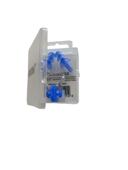 Silikon Kulak Burun Tıkacı Yüzme Su Geçirmez Kulak Tıpası Burun Klipsi Kutulu - 7