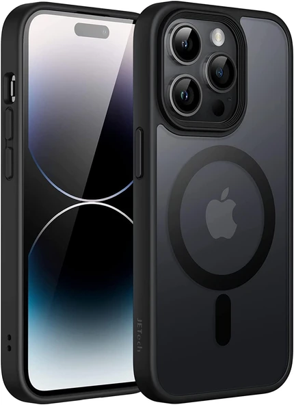 iPhone 14 Pro Max Uyumlu Kamera Korumalı Magsafe Wireless Şarj Özellikli Mat Silikon Kılıf