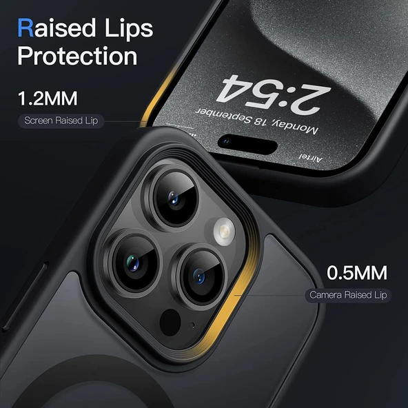 iPhone 14 Pro Max Uyumlu Kamera Korumalı Magsafe Wireless Şarj Özellikli Mat Silikon Kılıf - 3