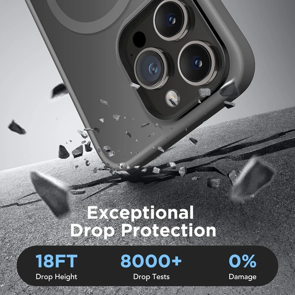 iPhone 14 Pro Max Uyumlu Kamera Korumalı Magsafe Wireless Şarj Özellikli Mat Silikon Kılıf - 12