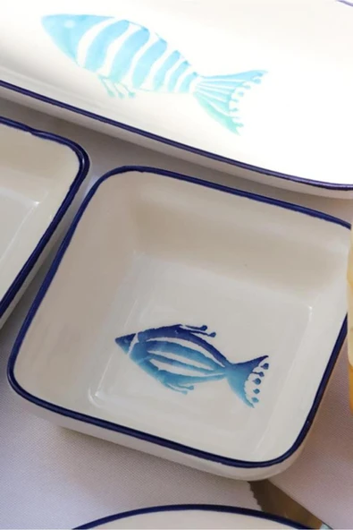 Fish Kaş 5 Parça 2 Kişilik Kahvaltı Seti - 7