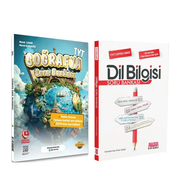 Coğrafya Gurmesi TYT Coğrafya ve AKM Dil Bilgisi Soru Bankası Seti 2 Kitap ürün görseli 1