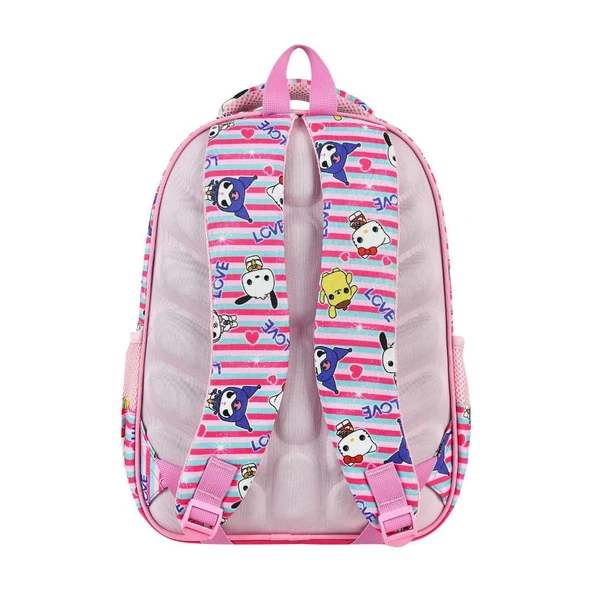İlkokul Çantası Kuromi 2'li Set 40*30 Cm Beslenme Çantası Ortopedik Sırt Çantası Kız Çocuk - 9