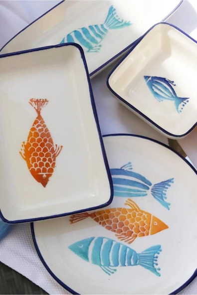 Fish Kaş 5 Parça 2 Kişilik Kahvaltı Seti - 8