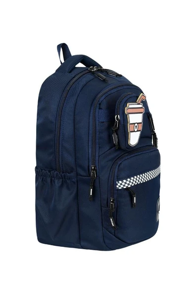 Unisex Lise Sırt Çantası Ortaokul Sırt Çantası 45*32 Cm Anahtarlık Cüzdan Hediyeli - 8