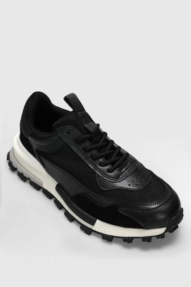 Lufian Henry Erkek Hakiki Deri Klasik Sneaker Siyah 111230265 - 2