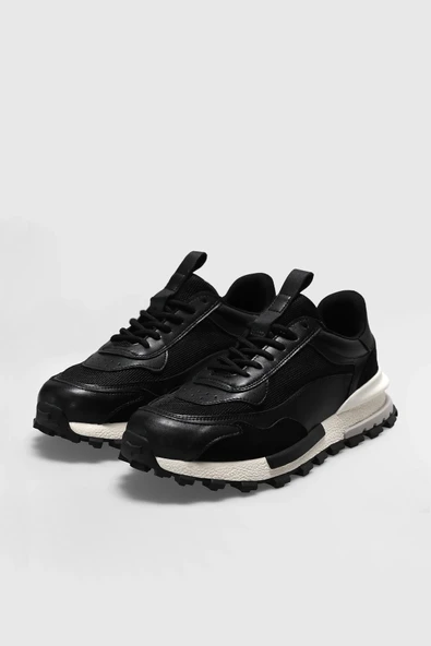 Lufian Henry Erkek Hakiki Deri Klasik Sneaker Siyah 111230265 - 3