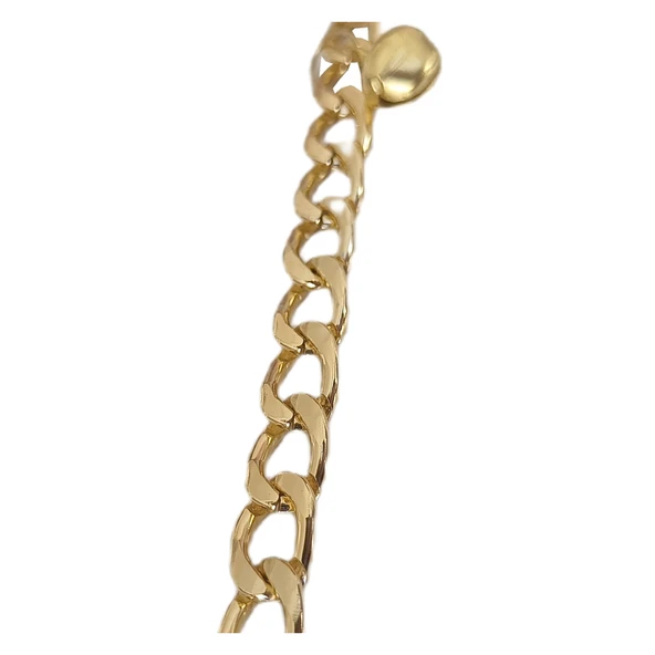 Kedi Ve Köpek Lüx Zincir Kolye 25-30 cm Medium Gold - 5