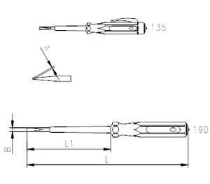 İzeltaş 4550 Elektrik Kontrol Kalemi 190 mm - 8