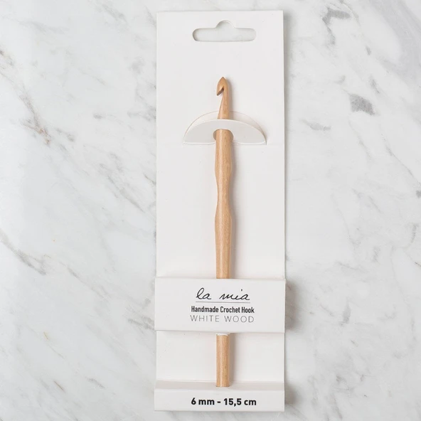 La Mia Whitewood 6 mm 15.5 cm Ahşap Yün Tığ ürün görseli 1