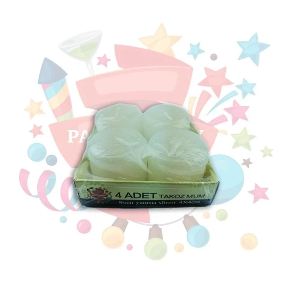 MUM TAKOZ 4*4 CM 4LÜ KREM RENK - 1