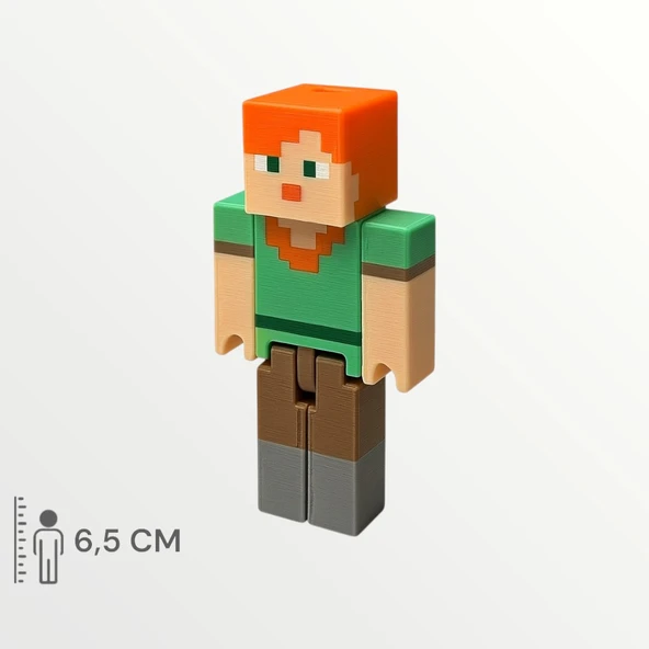 Minecraft Çiftlik Set Steve Alex Köylü Arı Tavuk Koyun İnek Keçi At - 3