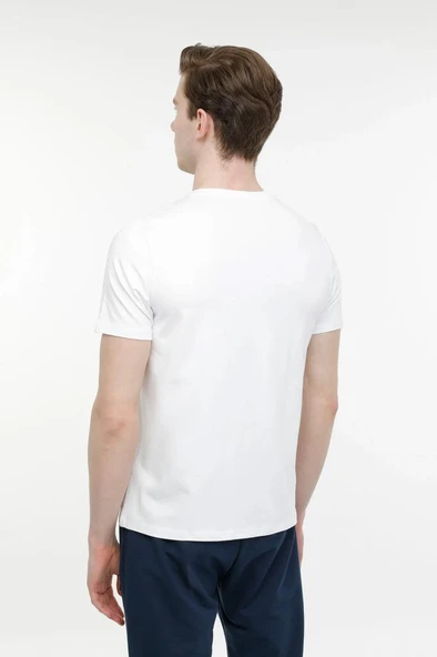 Lumberjack M-C110 BSC C Nk T-Sh 4FX 101497410 Beyaz Erkek T-Shirt - 2