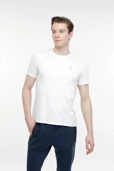 Lumberjack M-C110 BSC C Nk T-Sh 4FX 101497410 Beyaz Erkek T-Shirt - 1