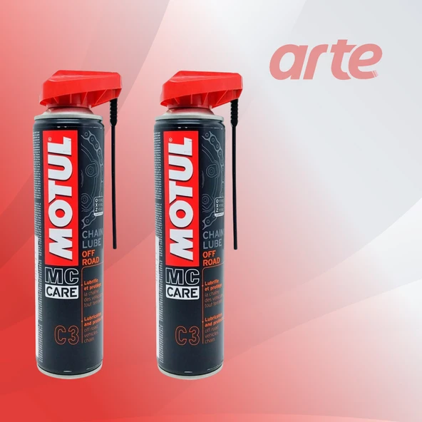 Motul C3 Off-Road Zincir Yağı 400 ml + C1 Zincir Temizleyici 400 ml | 2’li Zincir Bakım Seti | - 3