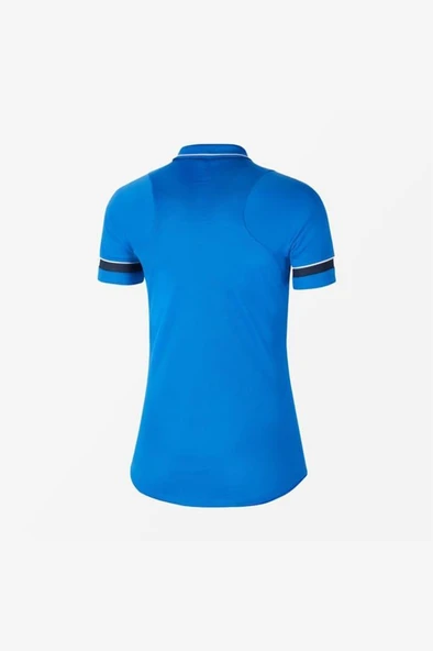 Nike W Academy 21 Polo CV2673-463 Mavi Kadın Polo Yaka Tişört - 3