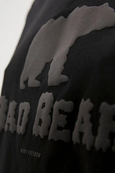 Bad Bear Holly 24.03.07.009S Siyah Baskılı Kadın Tişört - 3
