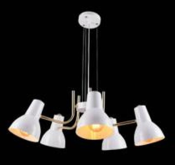 Fibanni 12035-5  Beyaz-Gold Modern Sarkıt Avize - 2