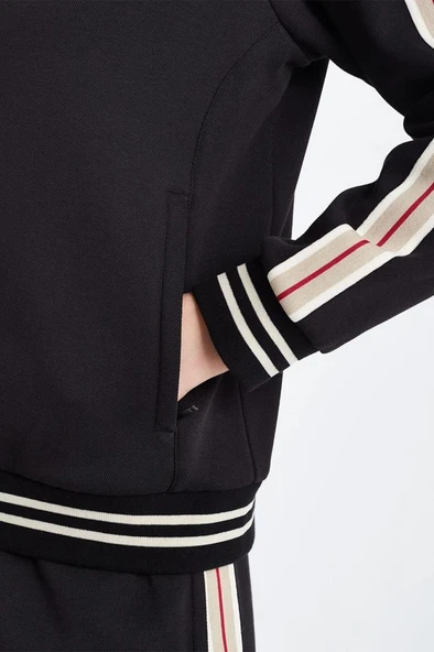 Lescon 24NTBV002120-633 Siyah Kadın Fermuarlı Sweatshirt - 5