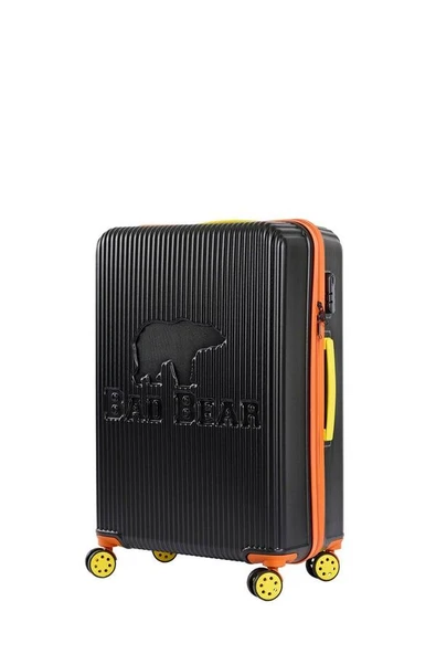 Bad Bear Logo Suitcase 23.01.80.001S Siyah Büyük Boy Tekerlekli ABS Valiz 95 Lt. - 2