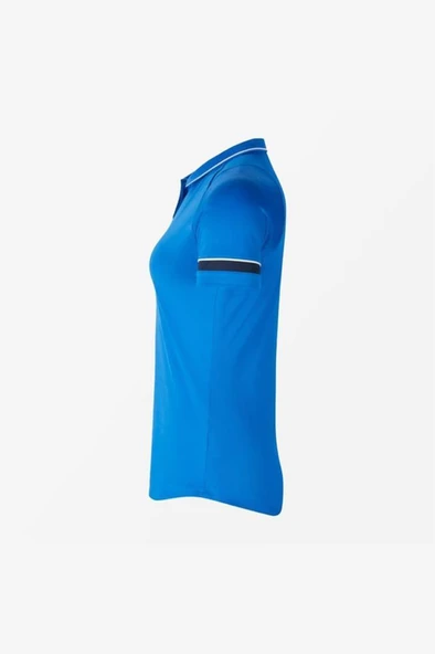 Nike W Academy 21 Polo CV2673-463 Mavi Kadın Polo Yaka Tişört - 2