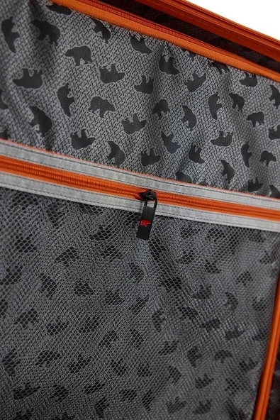 Bad Bear Logo Suitcase 23.01.80.001KG Koyu Gri Büyük Boy Tekerlekli ABS Valiz 95 Lt. - Resim 3