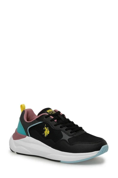 U.S. Polo Assn. Melinda 4FX 101501981 Siyah & Sar &ı Mavi Kadın Günlük Spor Ayakkabı - Resim 2