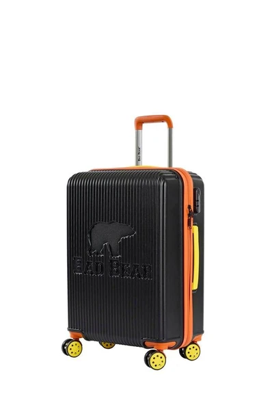 Bad Bear Logo Suitcase 23.01.80.002S Siyah Orta Boy Valiz 64LT - 1