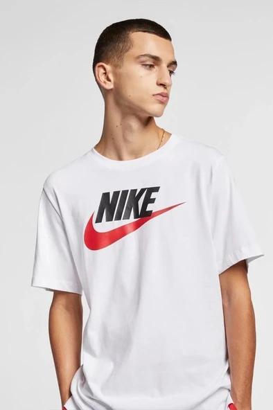 Nike M Nsw Tee Icon Futura AR5004-100 Beyaz Erkek T-Shirt ürün görseli