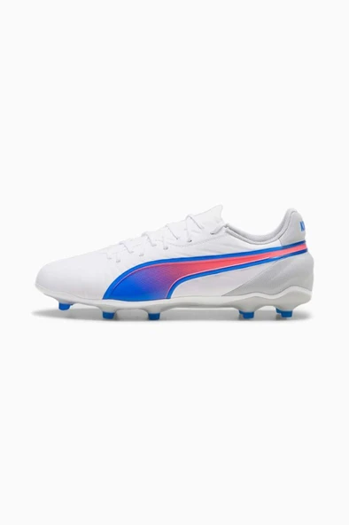 Puma King Match FG/AG 107863_02 Beyaz & Mavi & Kırmızı Futbol Kramponu - 1