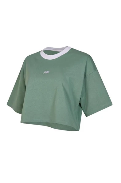 New Balance Lifestyle WNT1515-CYS Yeşil Kadın Tişört - 1