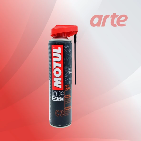 Motul C3 Chain Lube Off Road Zincir Yağlama Spreyi 400 ml | 3'lü Set | - 4