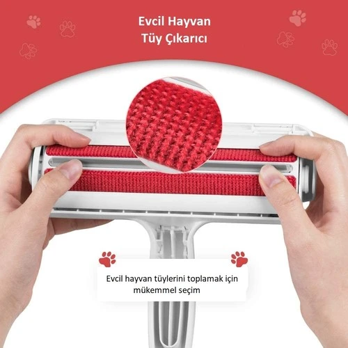 Hazneli Kedi Köpek Evcil Hayvan Kıyafet Elbise Halı Yatak Tüy Temizleyici Toz Toplayıcı - 2