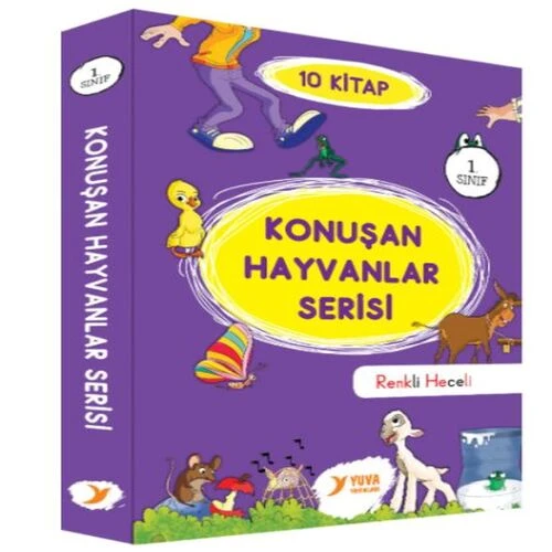 Konuşan Hayvanlar Serisi 1. Sınıf Renkli Heceli 10 ürün görseli