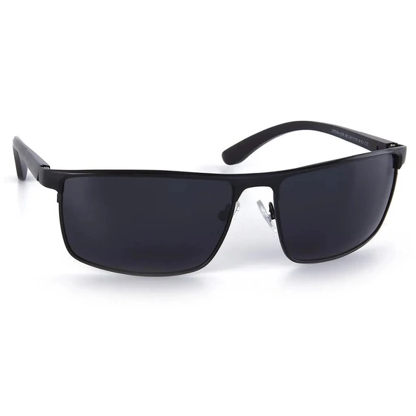 Di Caprio DC1216BLACK Siyah Dikdörtgen Tam Çerçeve Polarize Camlı Erkek Güneş Gözlüğü - 2