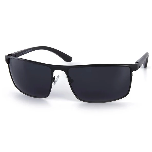 Di Caprio DC1216BLACK Siyah Dikdörtgen Tam Çerçeve Polarize Camlı Erkek Güneş Gözlüğü