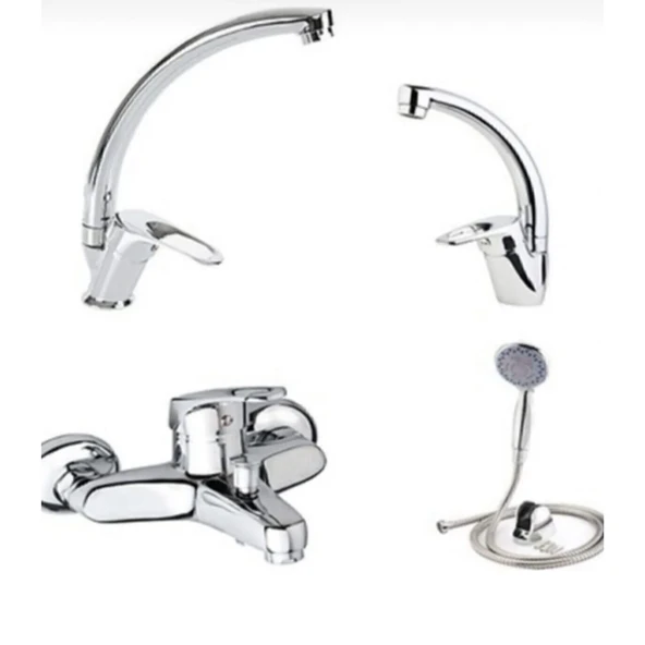 Mucit Home  5 Yıl Garantili Bat Seti 4 Lü Banyo-lavabo-mutfak-duş Seti