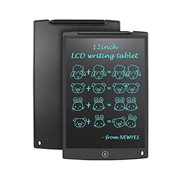 T12 Siyah Writing Tablet Lcd 12 Inç Dijital Kalemli Çizim Yazı Tahtası - 2