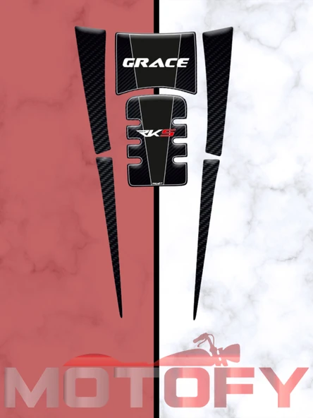 RKS GRACE 202 UYUMLU TANK PAD SET KARBON ürün görseli