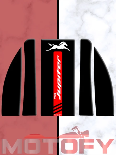 TVS JUPİTER 125 TANK PAD KARBON - TURUNCU ürün görseli