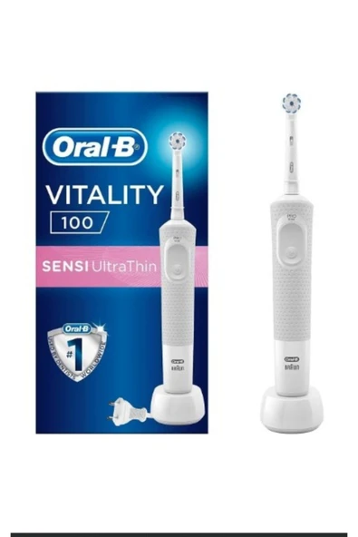 Oral-B Vitality D100 Box Şarj Edilebilir Diş Fırçası Sensi Ultra Thin Beyaz ürün görseli