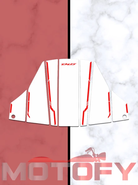 HONDA DİO 2021-2024 UYUMLU TANK PAD SET BEYAZ KIRMIZI ürün görseli