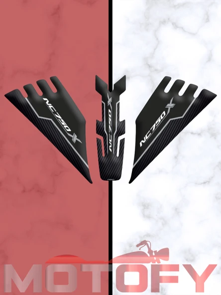 HONDA NC750X 2021-2024 UYUMLU TANK PAD SET GRİ KARBON ürün görseli