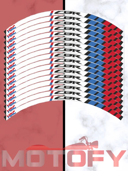 HONDA CBR UYUMLU JANT ŞERİDİ MAVİ KIRMIZI ürün görseli