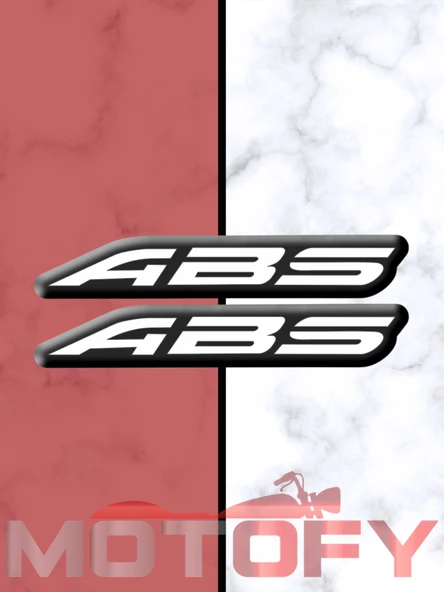 ABS 3D KABARTMALI 2 Lİ DAMLA STİCKER SİYAH ürün görseli