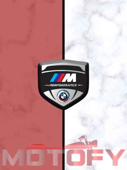 BMW M PERFORMANCE 3D KABARTMALI SİPERLİK CAMI STİCKER GRİ ürün görseli