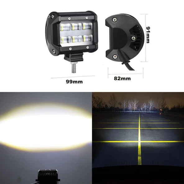 PANZER 30W BAR TİPİ MOTOSİKLET - OFF ROAD LED SİS FARI TAKIMI - Resim 2