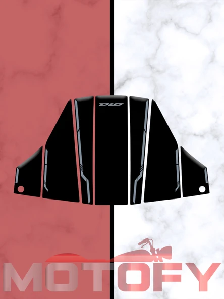 HONDA DİO 2021-2024 UYUMLU TANK PAD SET SİYAH GRİ ürün görseli